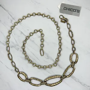 Chico's Free Spirit Gold Tone Chain Belt Medium/Large (M/L) ✨ thumbnail 1