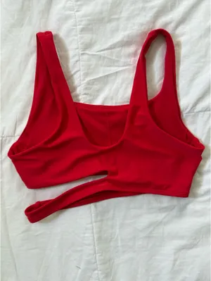 Target Red Cut-Out Bikini Top thumbnail 2