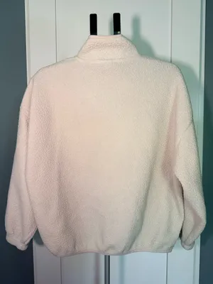 PacSun Lightweight Off-White Sherpa Jacket.  thumbnail 2