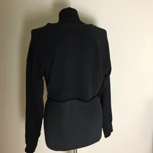Naked Wardrobe Black Cropped Sweatshirt thumbnail 4