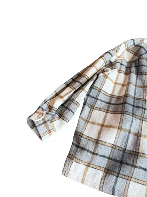 Bohme Plaid Flannel Shacket Shirt Jacket Snap Down Button Pockets Medium Women's thumbnail 11