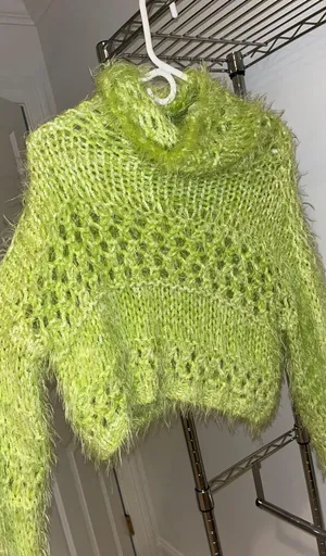 Free People Lime Green  Sweater thumbnail 1