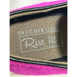 Skechers Rise Fit‎ Pony Hair Platform Sneakers Slip On Women 7 Hot Pink Fluffy thumbnail 6