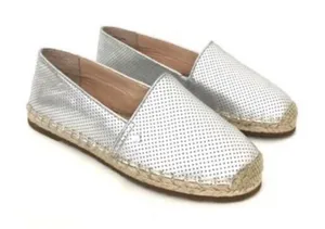 Kate‎ Spade Gianna perforated silver espadrilles sz 7.5 thumbnail 1