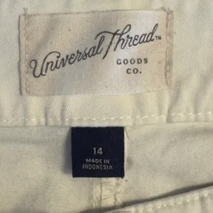1713 | Universal Thread High Rise Straight Leg Cargo Utility‎ Pants Cream 14 thumbnail 5