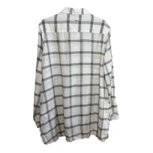 Barbour Summer Tartan Kelso Shirt Womens 12 Cloud/Blue Plaid Cotton British Prep thumbnail 2