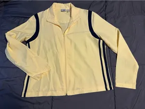 Yellow and navy wind runner jacket athletic thumbnail 1
