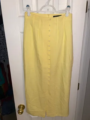 TJ Maxx Yellow Two Piece Skirt Set thumbnail 4
