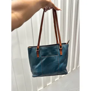 Dooney & Bourke Small Lexington Shopper Tote Teal Blue Pebbled Leather Bag thumbnail 2