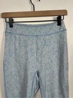 Gymshark Fleur Texture Leggings Blue Medium High Rise‎ Floral Texture Workout thumbnail 5