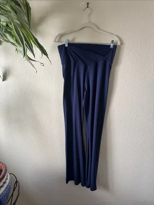 Aerie navy flare leggings with fold over waist sz XL thumbnail 2