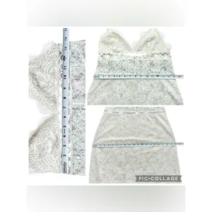 Victoria’s Secret Slip Dress Small Lace Ivory Sheer Chemise Coquette Whimsical thumbnail 10