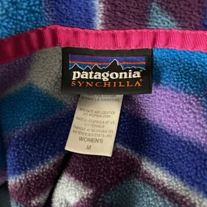 Vintage Patagonia Synchilla Fleece Pullover Purple Blue Geometric Size Medium thumbnail 4