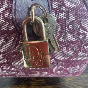Christian Dior Double Saddle Trotter Satchel Bag Bordeaux Monogram Italy Lock thumbnail 14