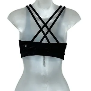 Lululemon Energy strappy black sports bra size 6 thumbnail 1