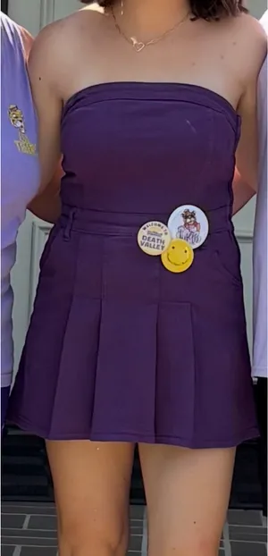 Boutique Purple Romper Strapless thumbnail 1
