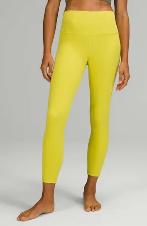 Lululemon Align High-Rise Leggings 25" Yellow Serpentine Size 0 thumbnail 1
