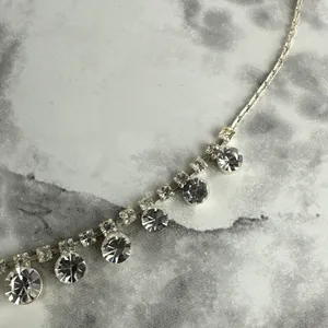 Vintage Art Deco Style Cubic Zirconia Crystal‎ Rhinestone Cocktail Necklace thumbnail 5