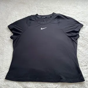 Nike Womens Dri-Fit Short Sleeve XXL Black Running Athleisure Luxe Preppy Sports thumbnail 2
