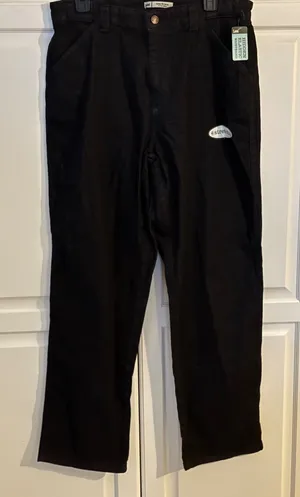 Lee Easy Fit Straight Leg Jeans Black Hidden Elastic Waistband NWT‎ 12M Stretch thumbnail 1