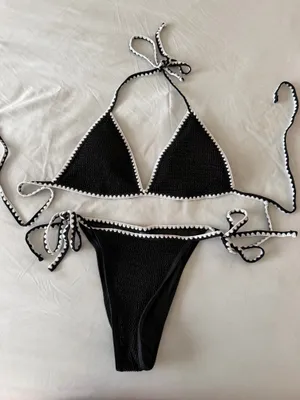 SheIn Black and White Bikini Set thumbnail 1