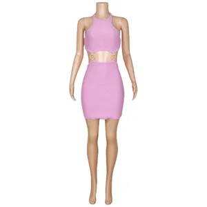 LOVERS + FRIENDS Francesca Knit Mini Dress, Bubble Gum Pink, Large thumbnail 9