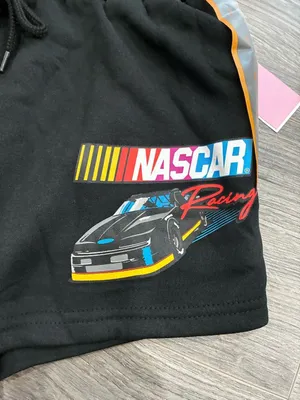Nascar Black Women’s Racing Logo Athletic Shorts Small thumbnail 2