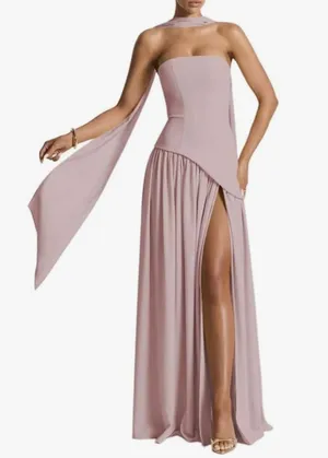 Strapless Dress with Scarf Pink Size 2 thumbnail 1