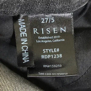 Risen Los Angeles Womens 27/5 Faded Black High Rise Distressed Skinny Jeans thumbnail 6