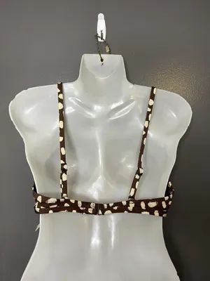 Aerie Bikini Swim Top Womens Large Brown Triangle Padded Adjustable Straps thumbnail 4