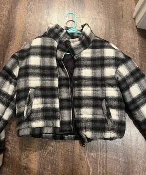 Plaid Puffer Jacket thumbnail 1