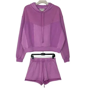 Saltwater Luxe Pink Hoodie Shorts Matching Set Size S Coastal Lounge thumbnail 2