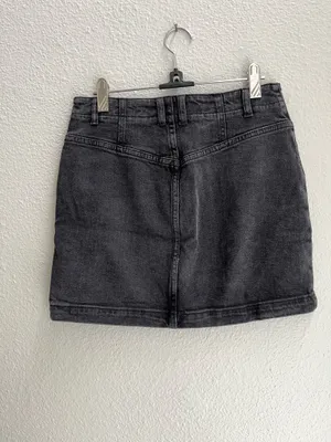 Free People Black Denim Skirt thumbnail 2