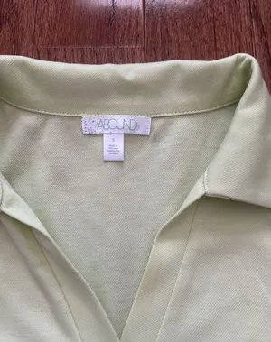 Abound NWT cropped collared preppy baby green sleeveless top - small thumbnail 2