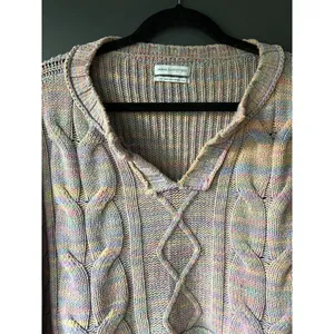 Urban Outfitters Multicolor Cable Knit Cropped Sweater thumbnail 4