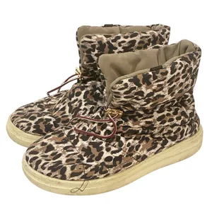 Hey Dude Womens Size 9 Margot Eco Leopard Animal Print Nylon‎ Puffer Boots thumbnail 1