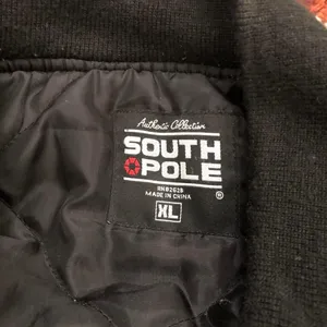 Southpole Puffer Jacket Black Baggy Streetwear Cargo Bomber Y2K Vintage Grunge Goth Emo Measurement in pics thumbnail 5