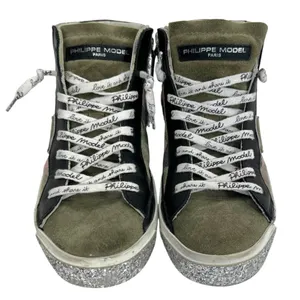 Philippe Model PRSX High Sneaker in Camouflage Military Fuschia Green Size 6 thumbnail 5