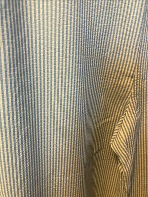 Thread & Supply Light Blue & White Pinstripe Wide-Leg Drawstring Pants thumbnail 5