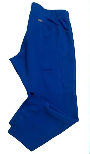Figs Pants Women XXL/P Livingston‎ Scrub Royal Blue High Rise T21003P 28"L 2XLP thumbnail 1