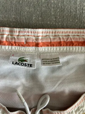 Lacoste Men’s Strip Swim Trunks Shorts Board L Made In France Sailing Club thumbnail 7