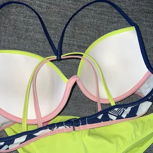 Victorias Secret 34B Multicolor Padded Push Up Bikini Top Swim thumbnail 4