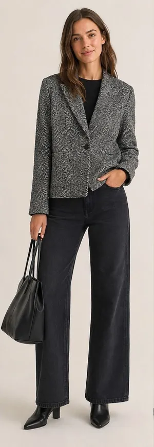 Anthropology Avec Les Filles Women's Tweed Jacket Size S thumbnail 1
