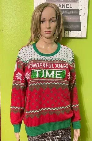 Christmas Sweater sequins L thumbnail 1
