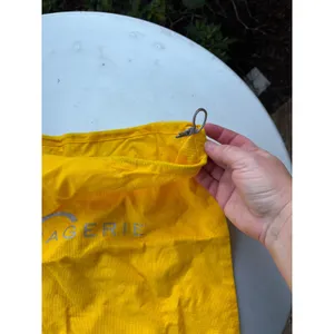La Bagagerie Paris Yellow‎ Woven Handbag Dust Bag Silver Logo 18.5x14.5 thumbnail 3