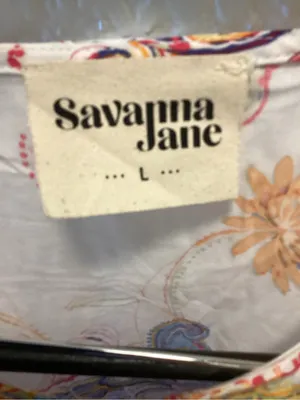 Savanna Jane White Floral Paisley Lattice Cap Sleeve Top thumbnail 2