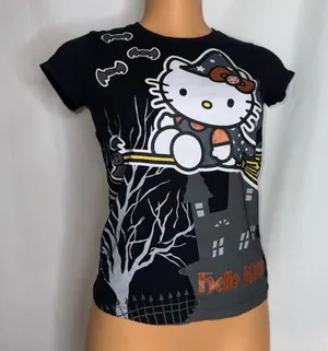 Sanrio hello kitty witch graphic print t shirt thumbnail 2