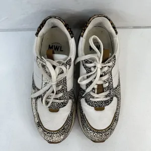 Madewell MWL Size 7.5 Kickoff‎ Trainer Sneaker Leather Calf Hair Lace Up Shoes thumbnail 6