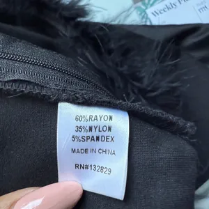 superdown MobWife Y2K Party‎ Feather Trim Strapless Crop Top Small Black thumbnail 5