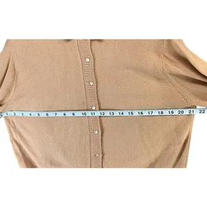 Vintage Cardigan Medium Tan Button Up Soft Knit Classic Preppy Cozy Union‎ Made thumbnail 5